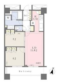 テラス渋谷美竹 13階 間取り図