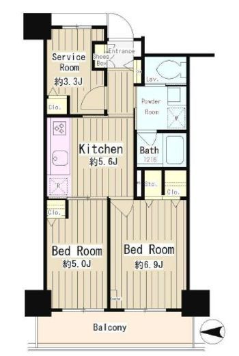イーストコア曳舟一番館 16階 間取り図