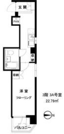 ラーナ芝大門 3A 間取り図