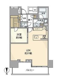 ベイズタワー＆ガーデン 24階 間取り図