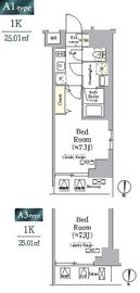 グラシアプレイス大森町 201 間取り図