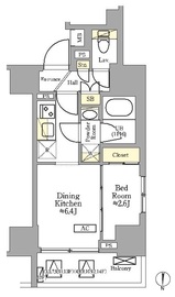 グラシアプレイス東陽町 203 間取り図