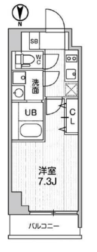 グラシアプレイス大森町 502 間取り図