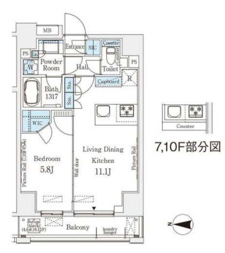 ムニレジデンス上野 904 間取り図