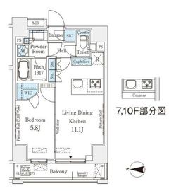 ムニレジデンス上野 1203 間取り図