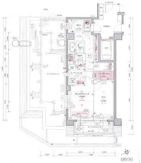 クレヴィア渋谷富ヶ谷 9階 間取り図