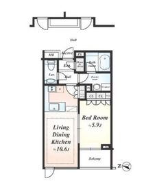 ピアース西麻布 2階 間取り図