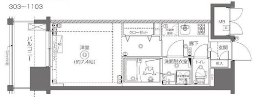 ZOOM王子神谷 8階 間取り図