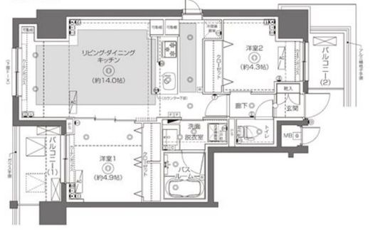 ZOOM王子神谷 7階 間取り図