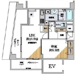 クレッセント麻布2 13階 間取り図