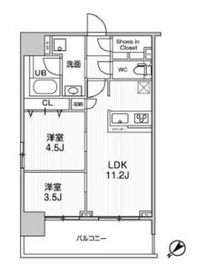 ジェノヴィア浅草5スカイガーデン 5階 間取り図