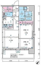 ジェノヴィア浅草5スカイガーデン 5階 間取り図