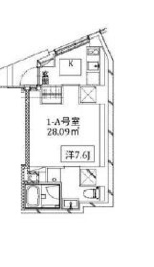 クーカイ・テラス恵比寿 1-A 間取り図