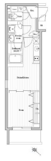 市谷鷹匠町レジデンス 209 間取り図