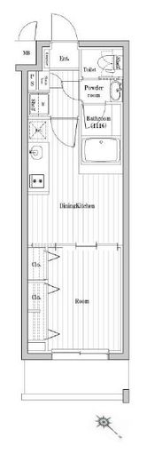 市谷鷹匠町レジデンス 107 間取り図