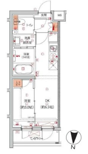 ハーモニーレジデンス中野本町パークサイド 101 間取り図