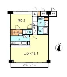 グランハイツ南雪谷 222 間取り図