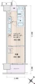 エスティメゾン豊洲レジデンス C1306 間取り図