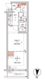 ハーモニーレジデンス中野本町パークサイド 207 間取り図