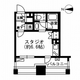 レジディア市ヶ谷 306 間取り図