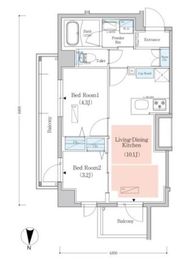 アーバネックス南品川2 206 間取り図