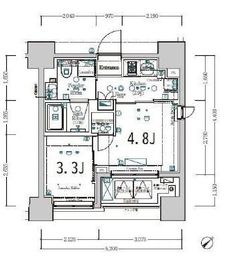 ジーベック北新宿 202 間取り図