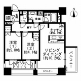 レジディア市ヶ谷 807 間取り図