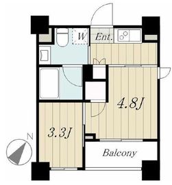 ジーベック北新宿 802 間取り図