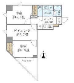 プラッツ両国 1101 間取り図