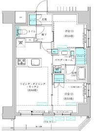 ヴィークブライト蔵前 206 間取り図