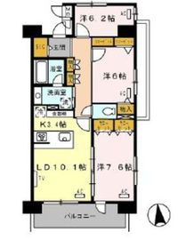 ロイヤルパークス西新井 1221 間取り図