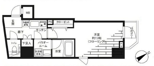 グランドコンシェルジュ麻布 2階 間取り図