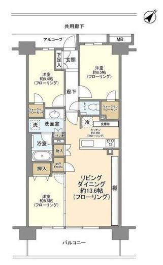 プラウドシティ越中島 8階 間取り図