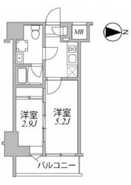 シーフォルム住吉 5階 間取り図