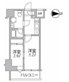 シーフォルム住吉 8階 間取り図
