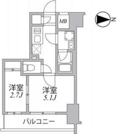 シーフォルム住吉 8階 間取り図