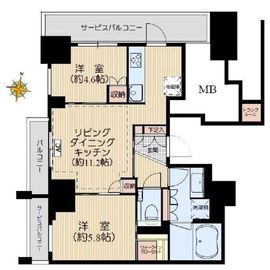 文京ガーデン・ザ・サウス 19階 間取り図