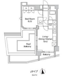 プラウドフラット代々木上原 601 間取り図