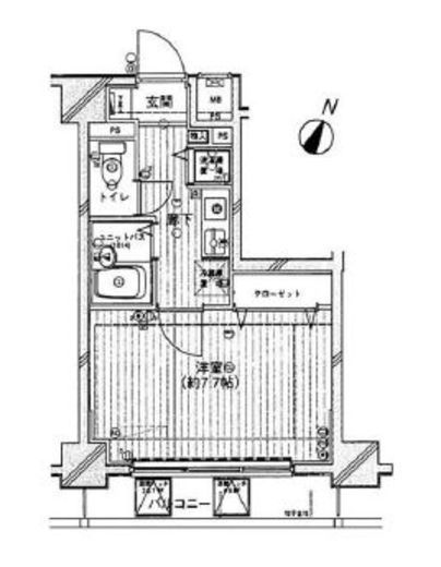 メインステージ日本橋人形町 6階 間取り図