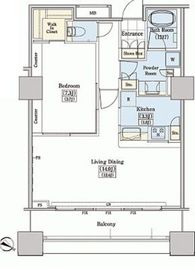 レジディアタワー上池袋 タワー棟 1712 間取り図