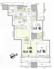 富久クロスコンフォートタワー(Tomihisa Cross)  37階 間取り図