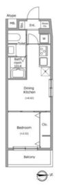 グローリオシェルト池袋本町 411 間取り図