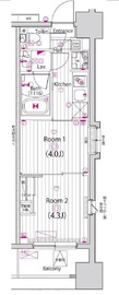 ガーラ・アヴェニュー浅草 4階 間取り図