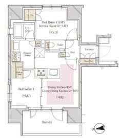 プレシス大井町パークフロント 7階 間取り図