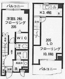 ファインクレスト上目黒 205 間取り図