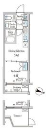 ジオエント大塚 206 間取り図