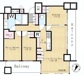 パークコート千代田富士見ザ タワー 16階 間取り図