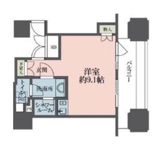 ルネ新宿御苑タワー 504 間取り図