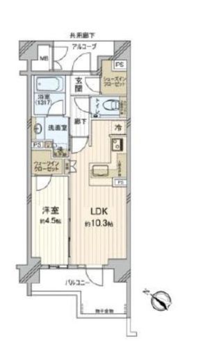 ジオ目黒 7階 間取り図