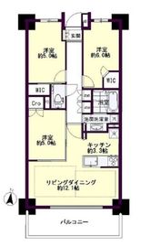 クレヴィア新宿若松町 3階 間取り図